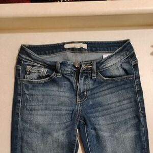 KanCan Women's Faded Blue Skinny Jeans